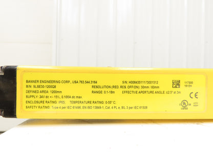 Banner SLSE30-1200Q8 EZ Screen Safety Light Curtain Emitter 1200mm 24VDC