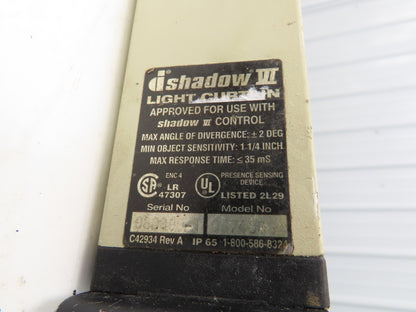 Wintress 9674006 Shadow VI Safety Light Curtain Transmitter Set 36" L