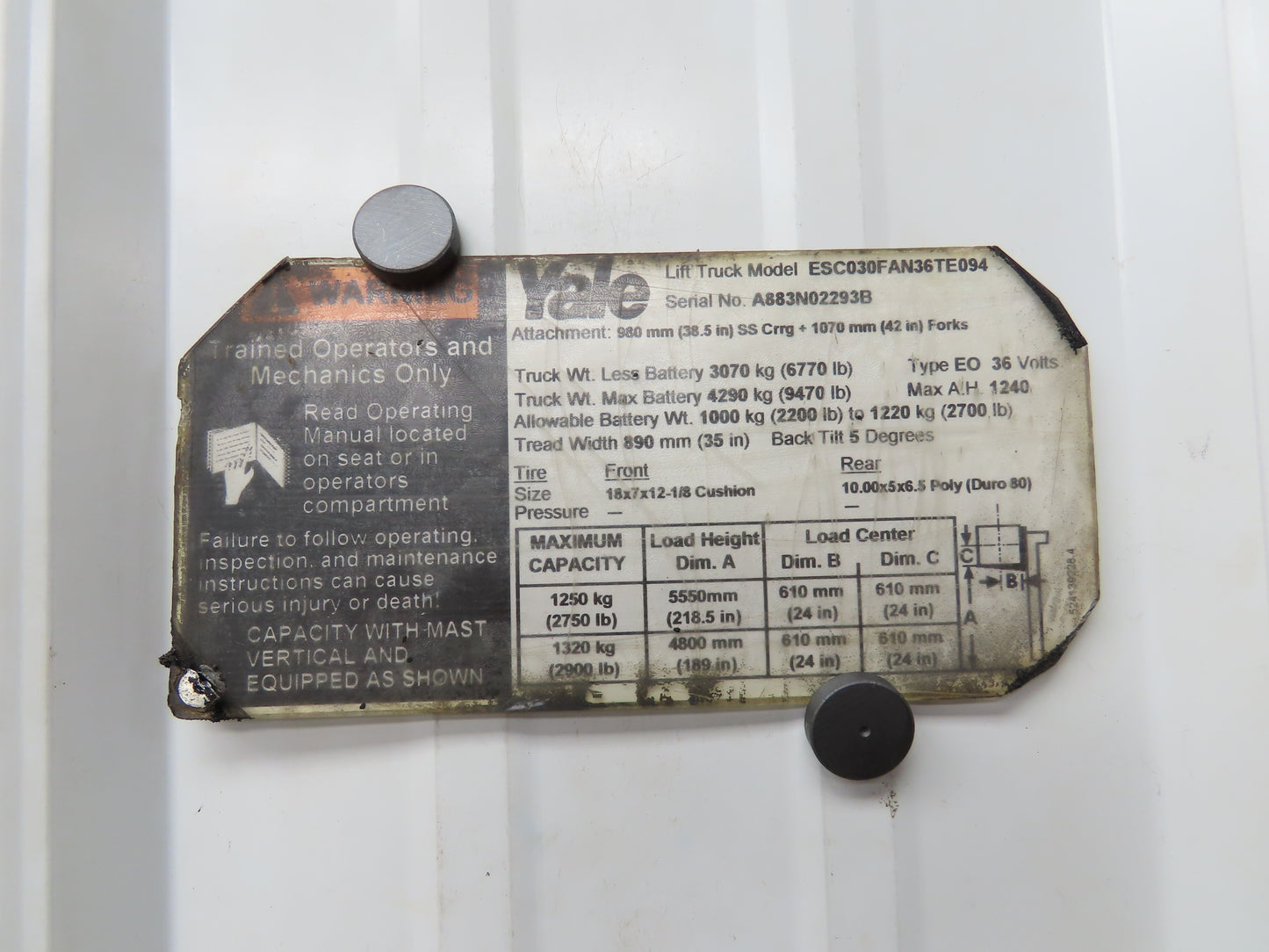 Curtis 1254C-4506 Forklift DC Motor Speed Controller 24-36V Off ESC030FAN36TE094