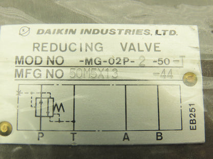 Daikin MG-02P-2-50-T Hydraulic Pressure Reducing Stack Valve 50M5X13