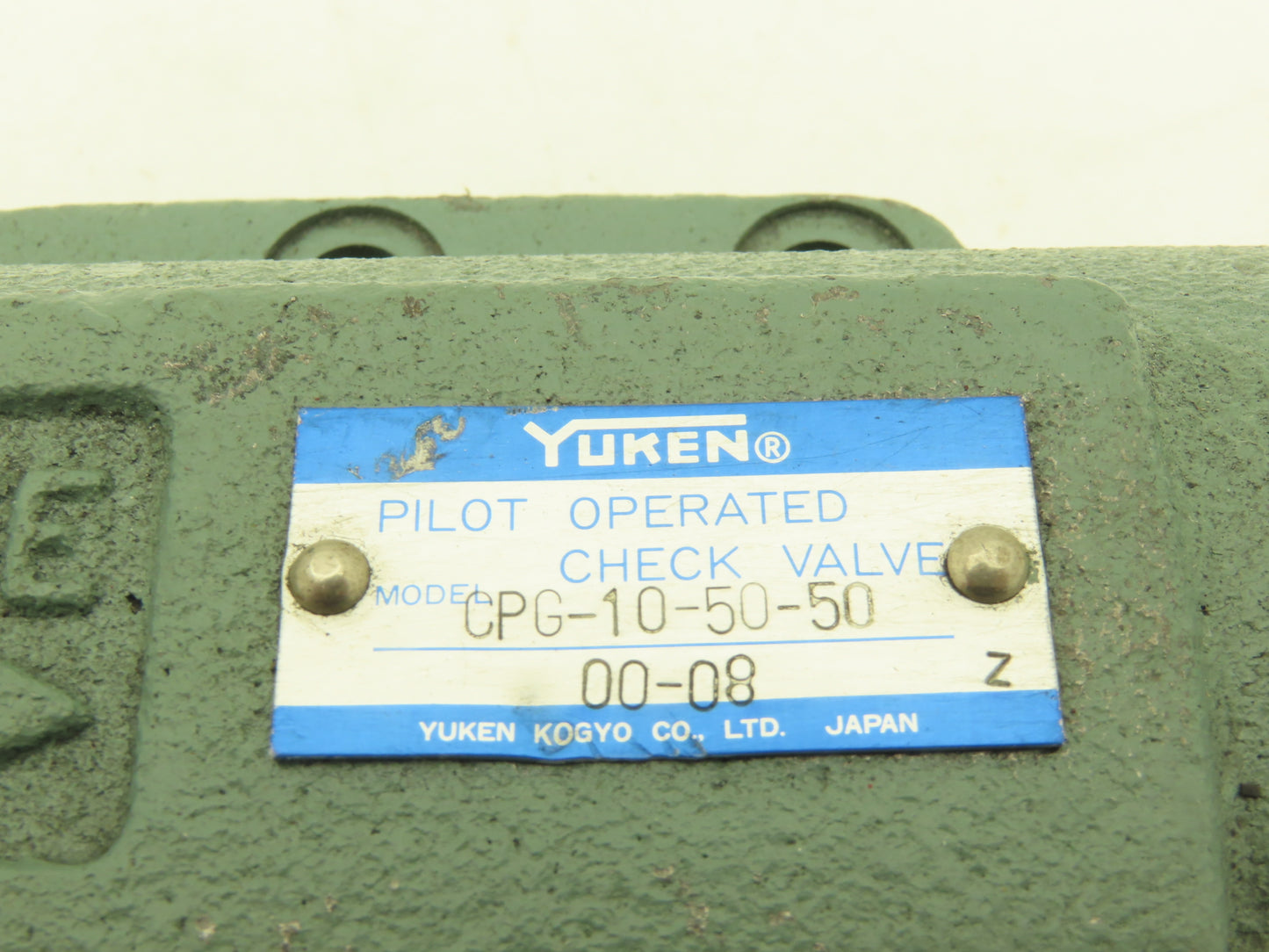 Yuken CPG-10-50-50 Hydraulic Pilot Operated Check Valve