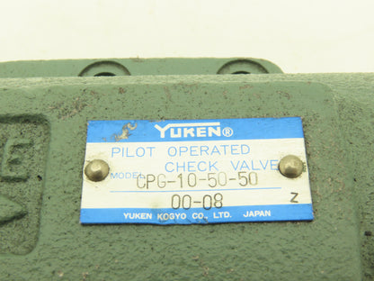 Yuken CPG-10-50-50 Hydraulic Pilot Operated Check Valve