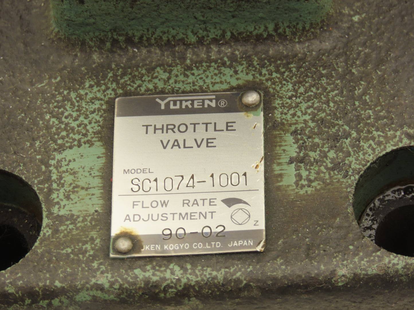 Yuken SC1074-1001 Hydraulic Flow Control Manual Throttle Valve