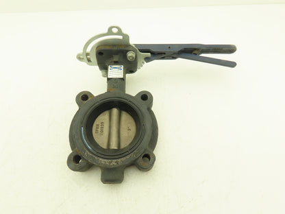 Nibco LD3022 3" Lug Butterfly Valve DN80 CF8M Stainless Disc 250psi w/Handle