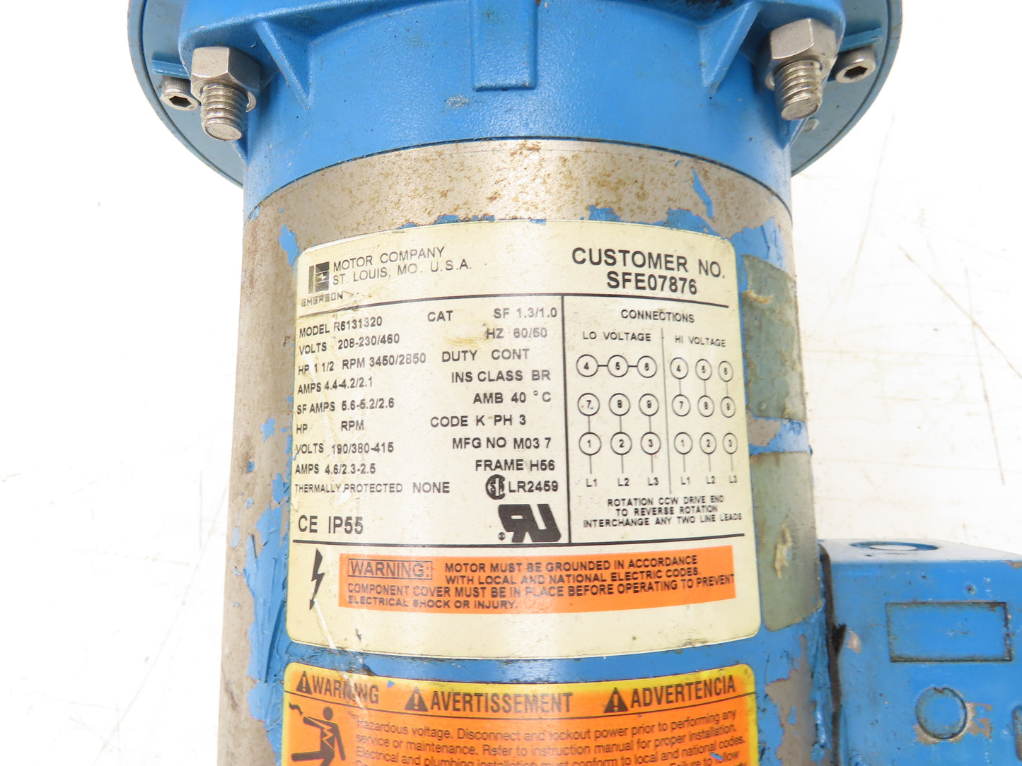 Emerson AC Centrifugal Pump 1.5Hp 3450RPM 1-1/4" NPT Intake 1" NPT Discharge