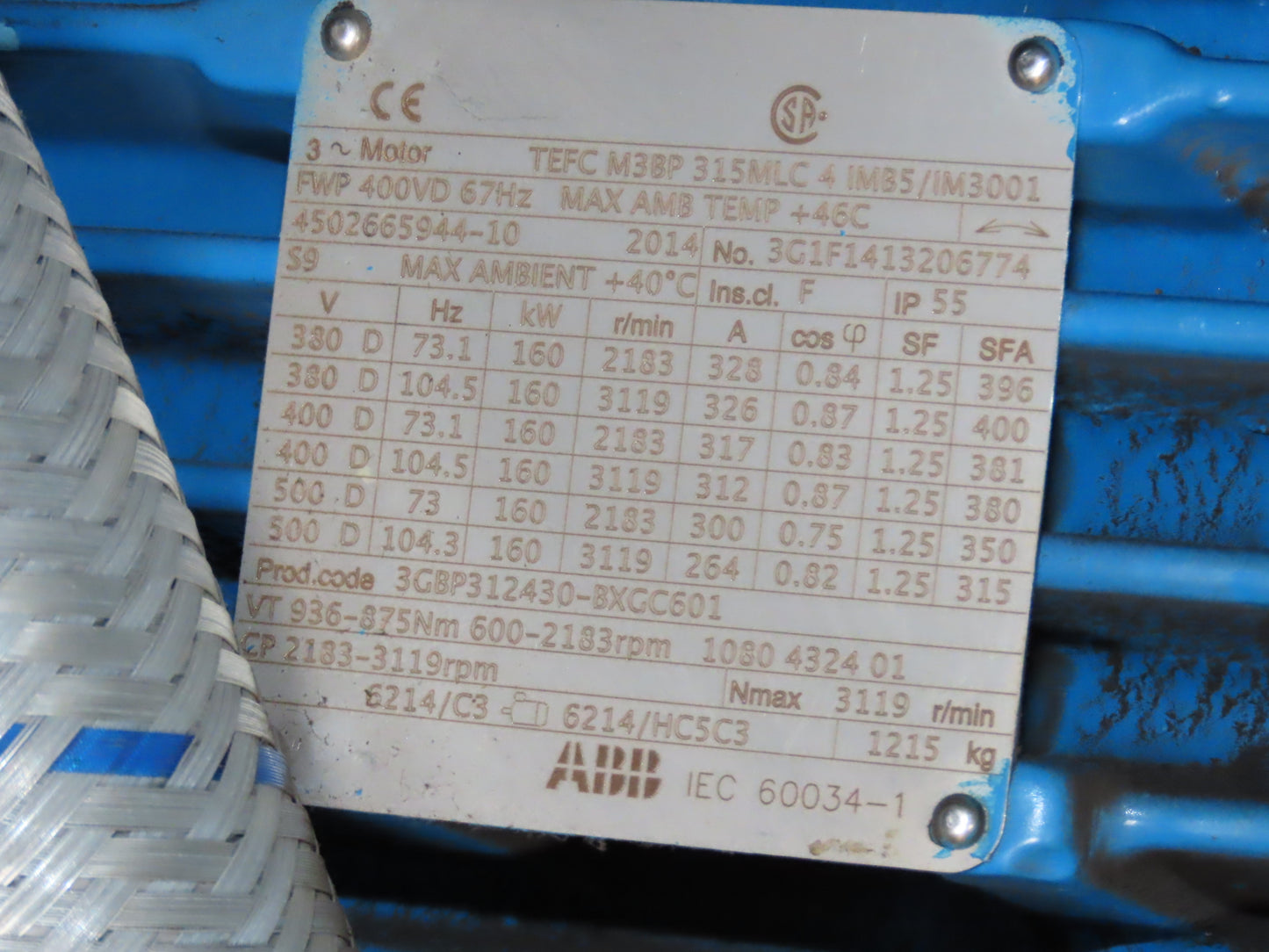 Atlas Copco GA160VSD-FF 215Hp Rotary Screw Air Compressor 1076CFM 460v Air Dryer