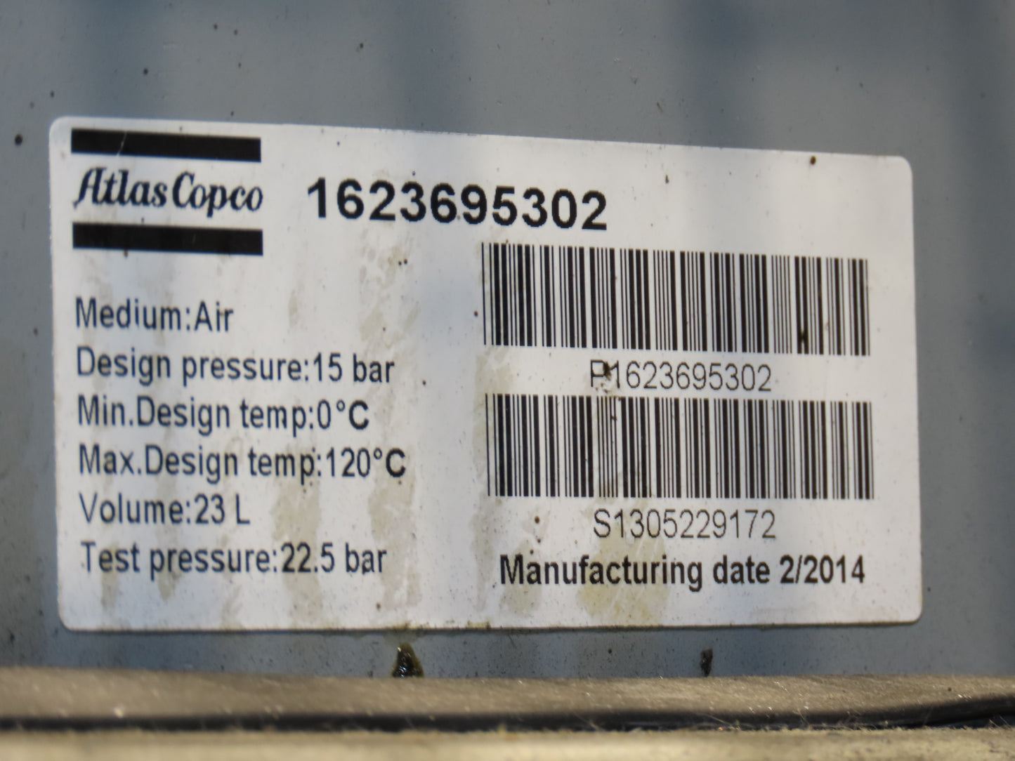 Atlas Copco GA160VSD-FF 215Hp Rotary Screw Air Compressor 1076CFM 460v Air Dryer