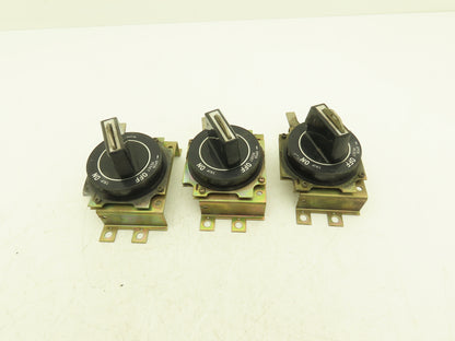 Fuji Electric N-13A-Q-00905 Rotary Operating Handle Breaker Switch Lot of 3