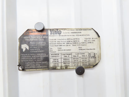 Yale HF000521-3 Stand On Forklift Hydraulic Manifold Block Off ESC030FAN36TE094