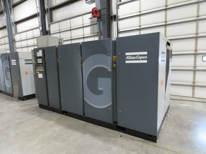 Atlas Copco GA160VSD-FF 215Hp Rotary Screw Air Compressor 1076CFM 460v Air Dryer