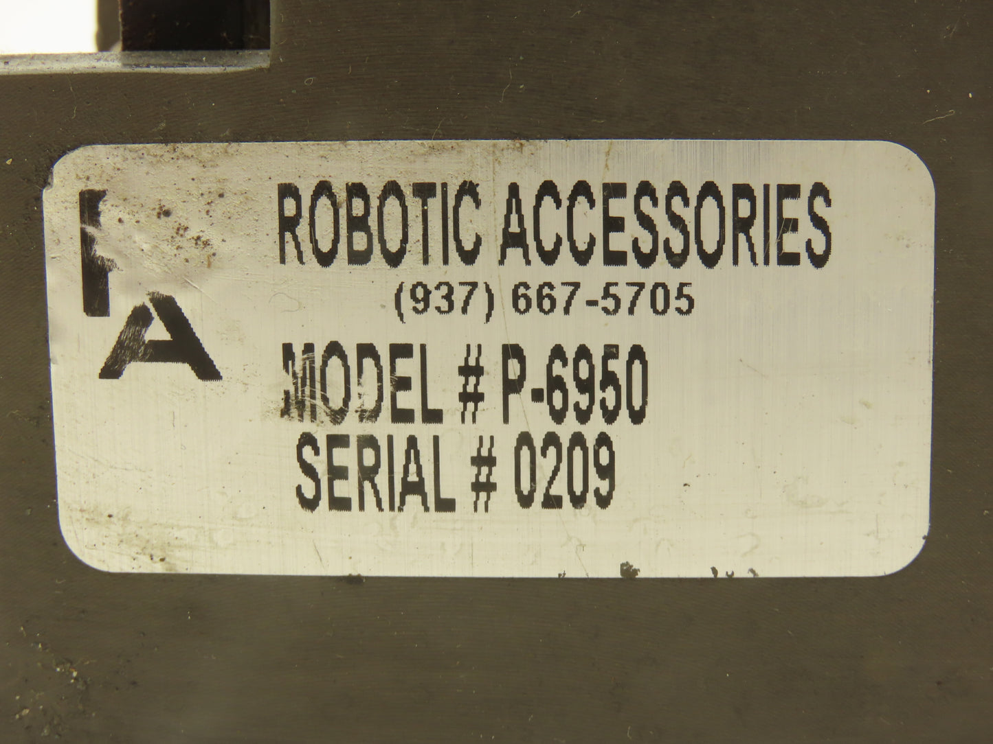 RAD Robotic Accessories P-6950 Pneumatic Parallel Gripper 2"Stroke 100psi