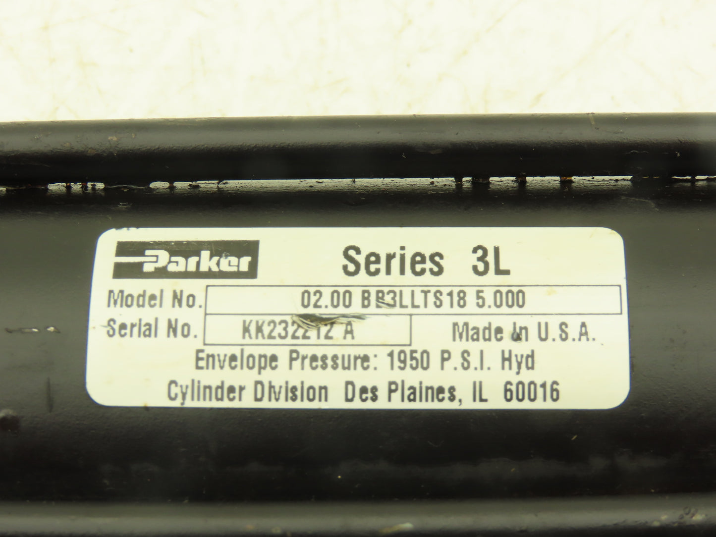 Parker BB3LLTS18 2.00 Hydraulic Cylinder 2"Bore 5"Stroke 1950psi Clevis Mount