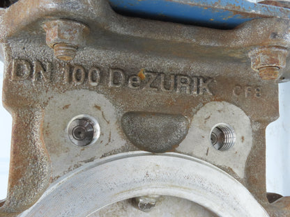 DeZurik KGLM 4" Stainless Lug Knife Gate Valve Rising Stem Metal Seat 304SS