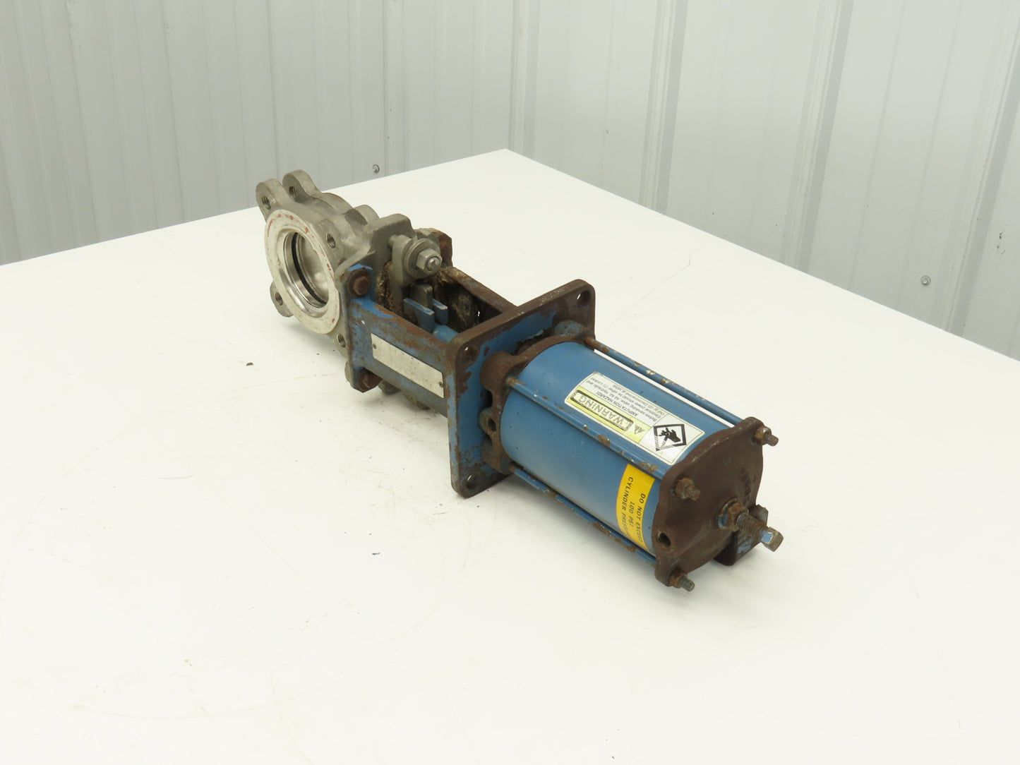 DeZurik KBD 3" Stainless Knife Gate Valve 304SS Air Cylinder Operated *Read*