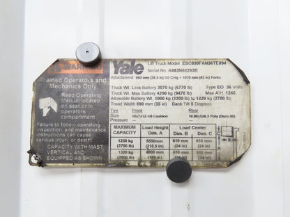 Yale 8507170 Forklift Left Front Drive Axle & Motor 5-Lug Off ESC030FAN36TE094