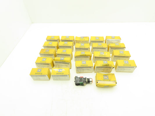 Square D Pushbutton Indicator Pilot Light Amber Yellow 110/120V AC Lot of 23