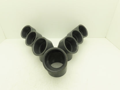 Nibco CA05350  4" Schedule 80 PVC 45 Deg Socket Elbow Fitting Gray  Lot of 7