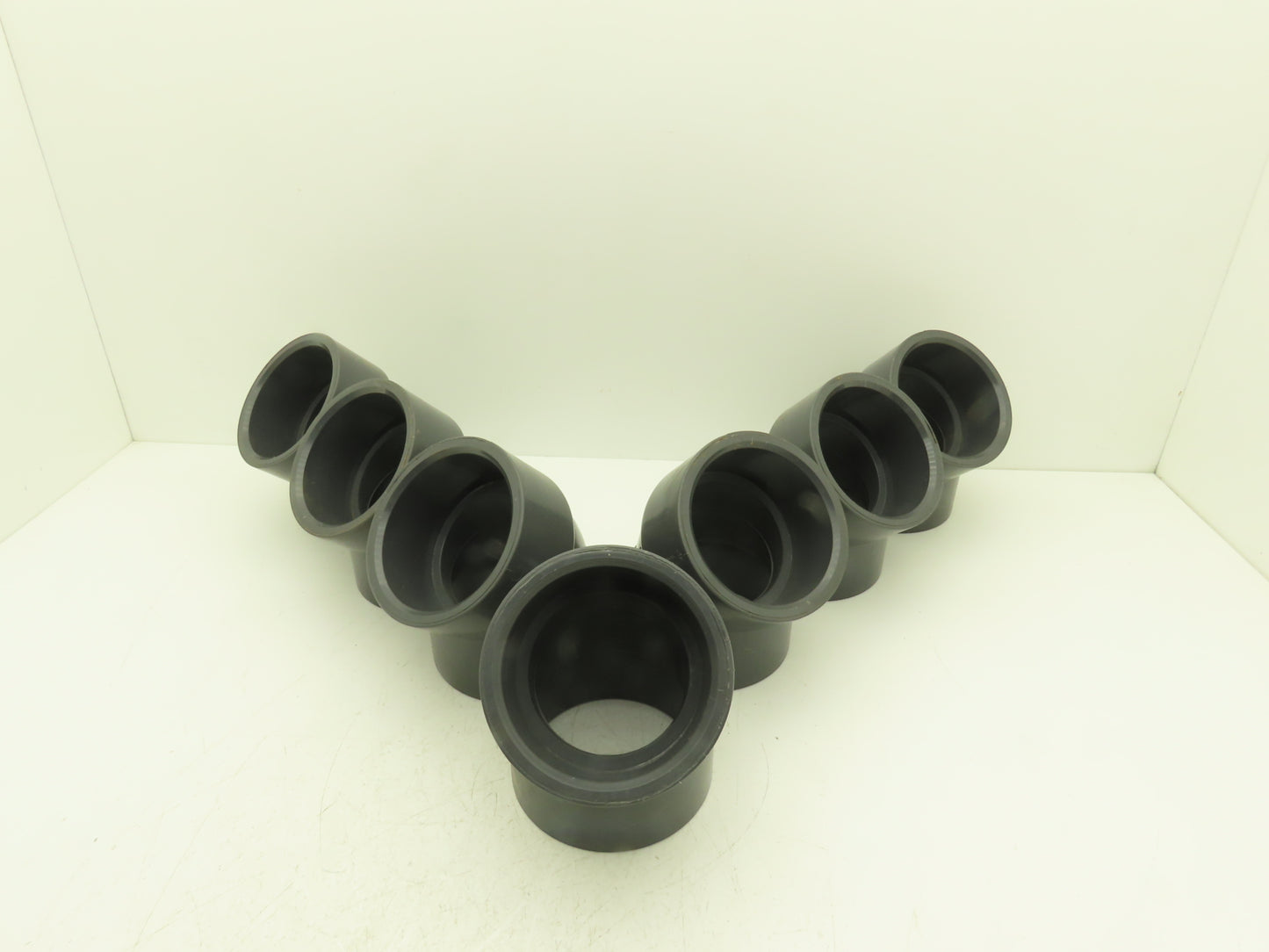 Nibco CA05350  4" Schedule 80 PVC 45 Deg Socket Elbow Fitting Gray  Lot of 7