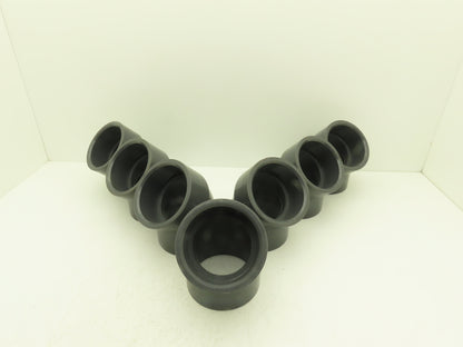 Nibco CA05350  4" Schedule 80 PVC 45 Deg Socket Elbow Fitting Gray  Lot of 7