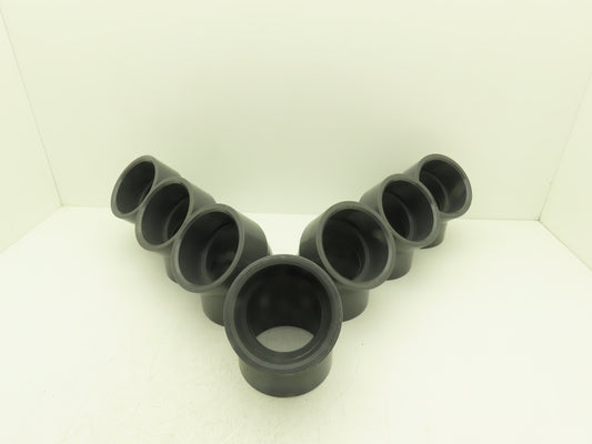 Nibco CA05350  4" Schedule 80 PVC 45 Deg Socket Elbow Fitting Gray  Lot of 7