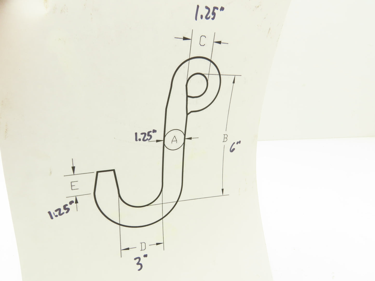 Peerless FSA125S Foundry Sorting Lifting Hook 5500lbs 1-1/4" Short Alloy Steel