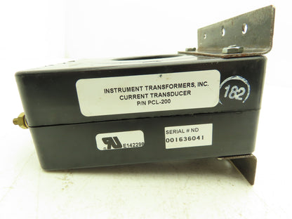 Instrument Transformers Inc PCL-200 Ratio Current 120VAC In 4-20mADC Out