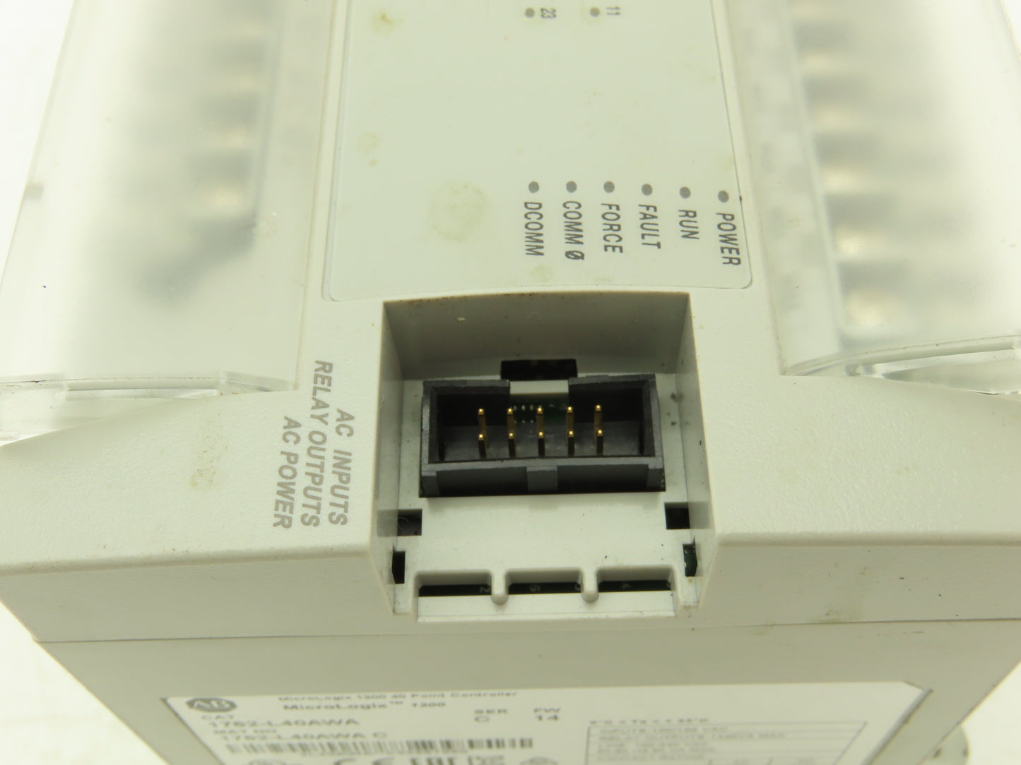 Allen Bradley 1762-L40AWA MicroLogix 1200 PLC Input Output Module Ser C FW 14