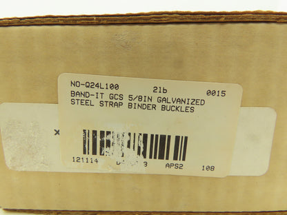 Band-It Q24L100 5/8" Galvanized Steel Strap Binder Buckles 4 Lbs Lot of 2 Boxes