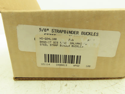 Band-It Q24L100 5/8" Galvanized Steel Strap Binder Buckles 4 Lbs Lot of 2 Boxes