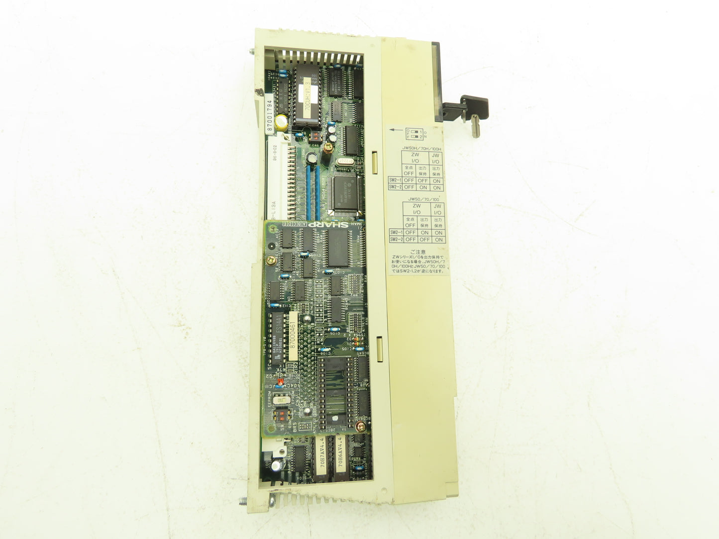 Sharp JW-70CUH PLC Anolog I/O Input Output Control Module