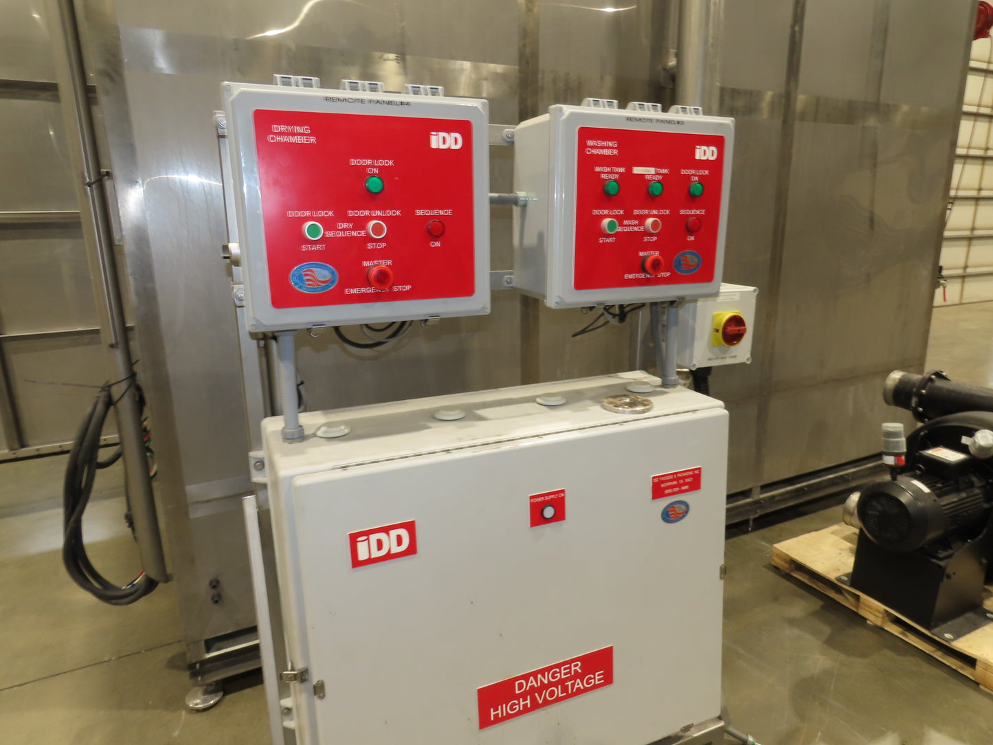 IDD Process Packaging Stainless Bulk Dryer System 52x120x96" ID 20kw Blowers x3