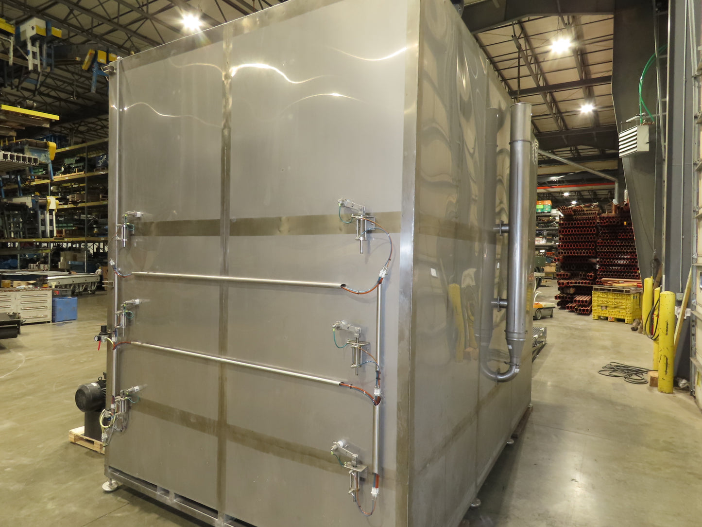 IDD Process Packaging Stainless Bulk Dryer System 52x120x96" ID 20kw Blowers x3