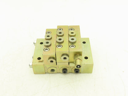Trabon Lubriquip MSP-20S Modular Lubrication Divider 3-Valve Manifold Block Assy