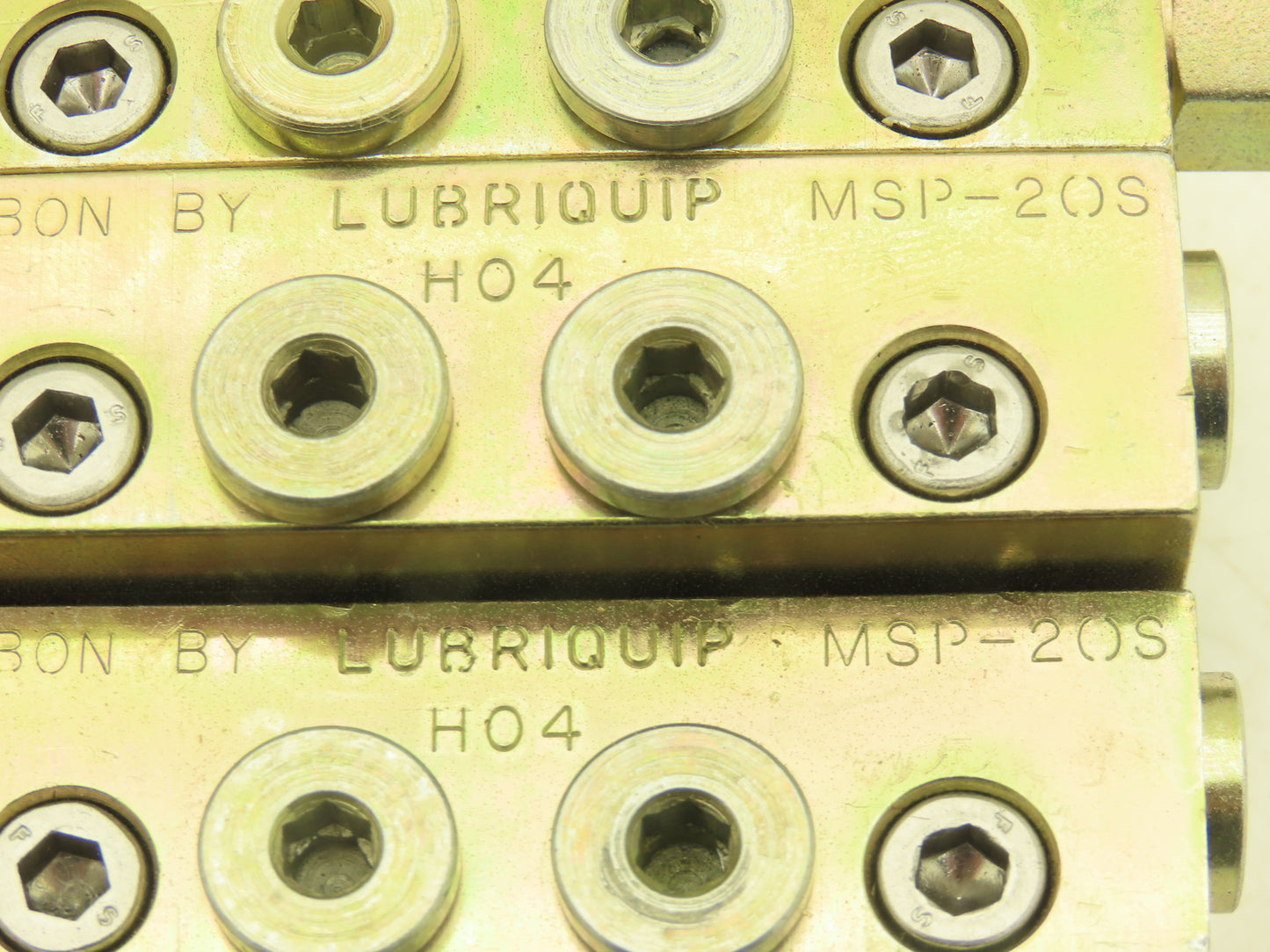 Trabon Lubriquip MSP-20S Modular Lubrication Divider 3-Valve Manifold Block Assy