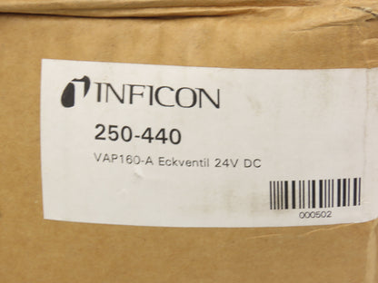Inficon VAP160-A Right Angle Vacuum Valve 24V ISO-K 160 Flange 180mm 250-440