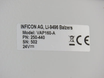 Inficon VAP160-A Right Angle Vacuum Valve 24V ISO-K 160 Flange 180mm 250-440