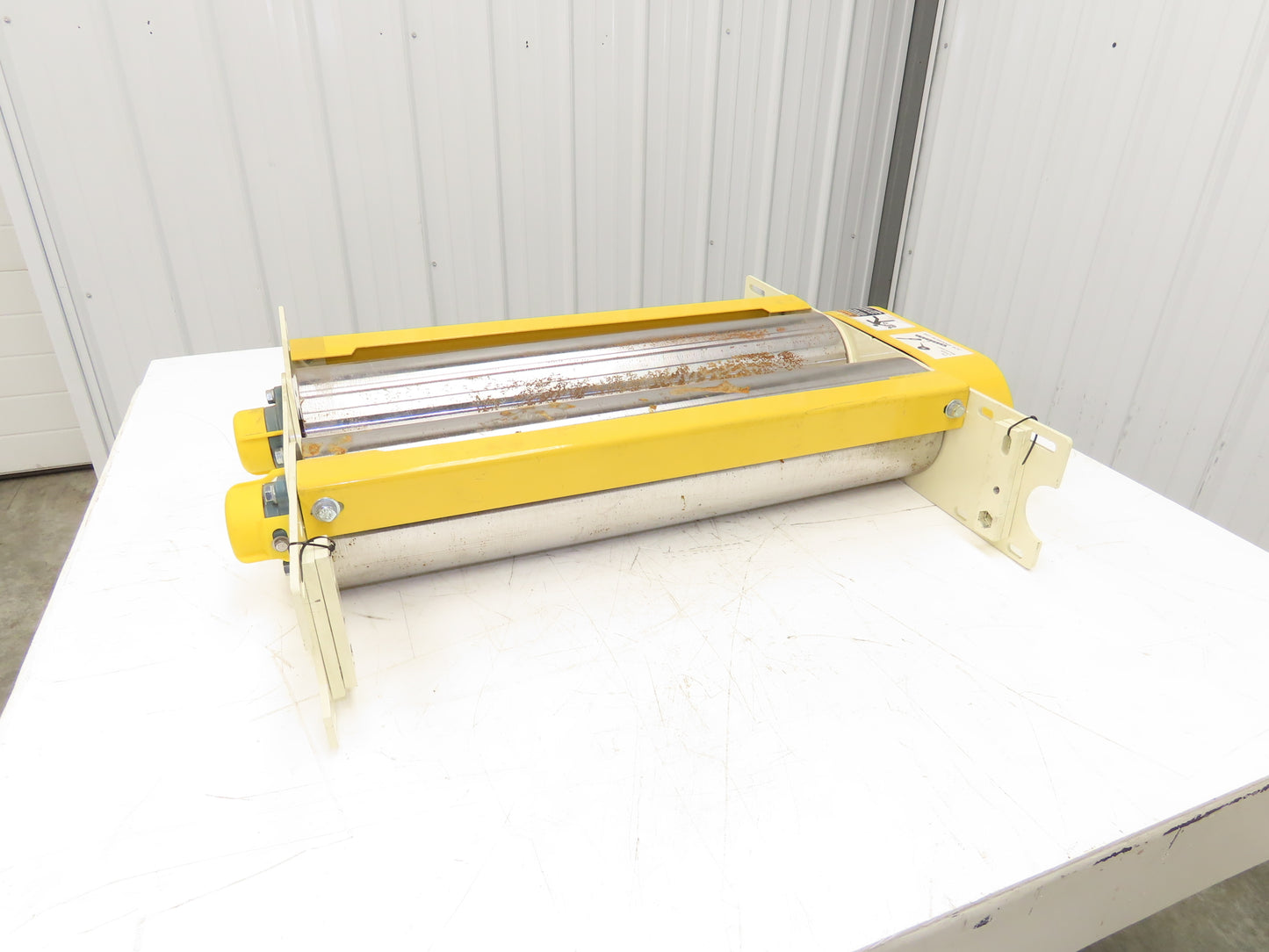 Hytrol 30" Double Tail Pulley Belt Conveyor Nose-Over Chain Drive Beige 27"BF