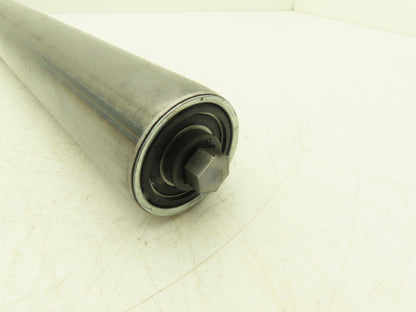 Hytrol 2.5"x 26" Snub Idler Gravity Conveyor Roller 11/16" Hex Axle