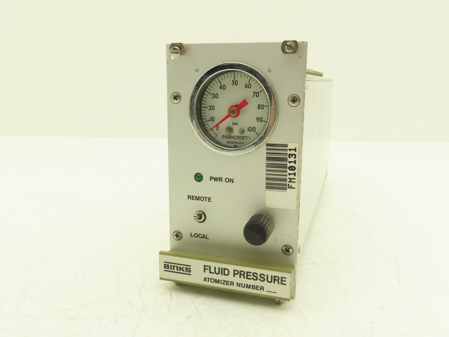Binks BC101 Electrostatic Atomizer Fluid Pressure Control Unit 100psi