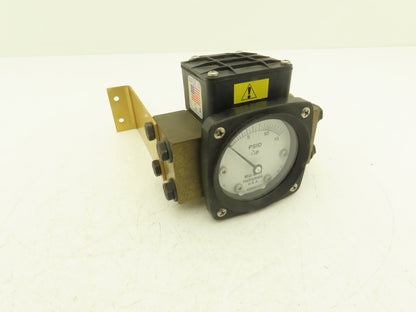 Midwest Instrument 141BA-00-W Diaphragm Type Differential Pressure Gauge Brass
