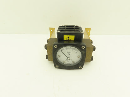 Midwest Instrument 141BA-00-W Diaphragm Type Differential Pressure Gauge Brass
