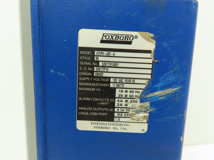 Foxboro 875PH-A2F-A Electrochemical Contacting Conductivity Analyzer 120VAC