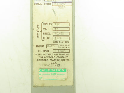 Foxboro 62H-4E-0J M/62H Controller 118VAC 50/60Hz 4-20mA Output