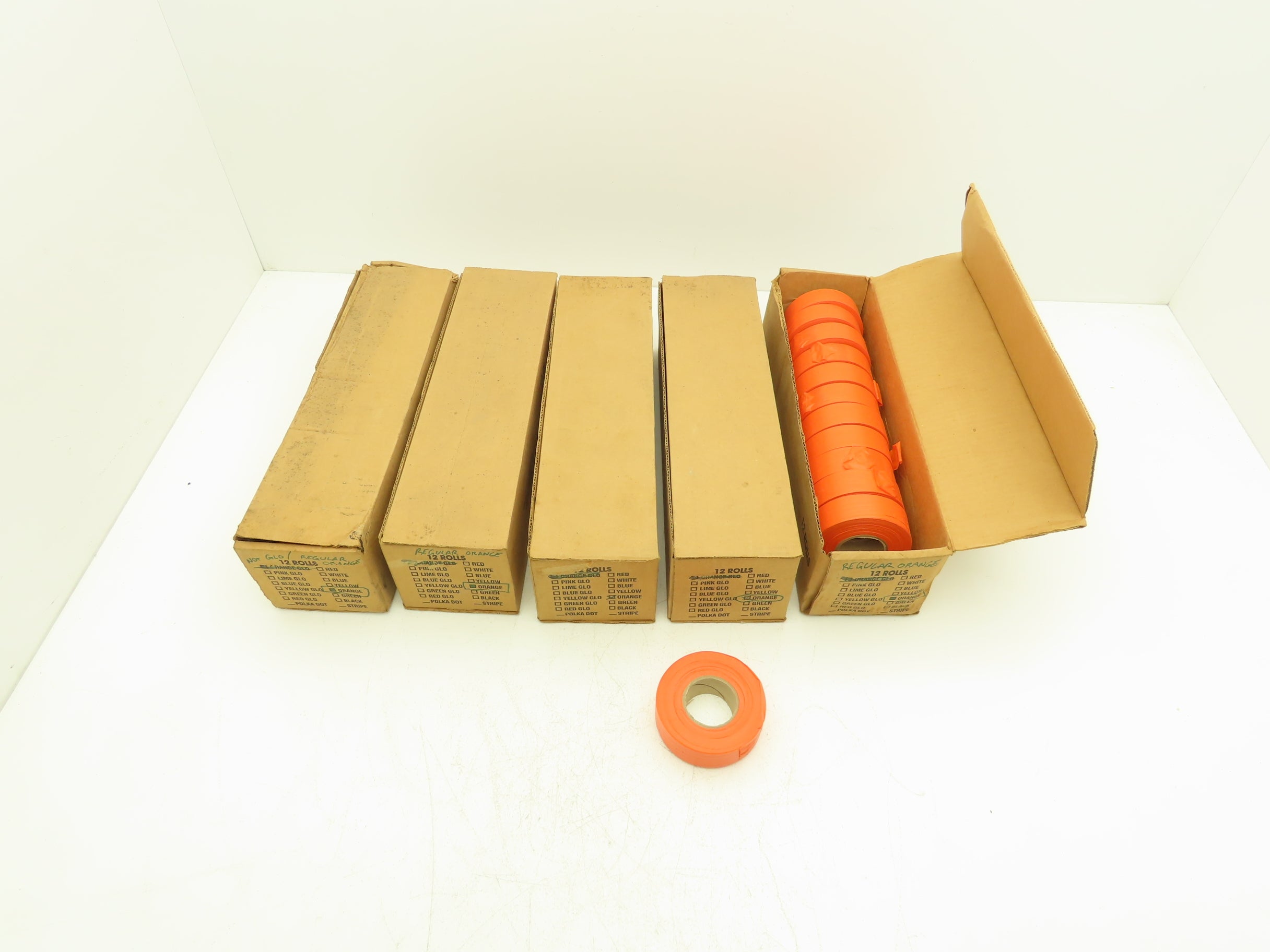 Orange High Visibility Flagging Tape Vinyl Non-Sticky 30mm Lot of 60 R ...