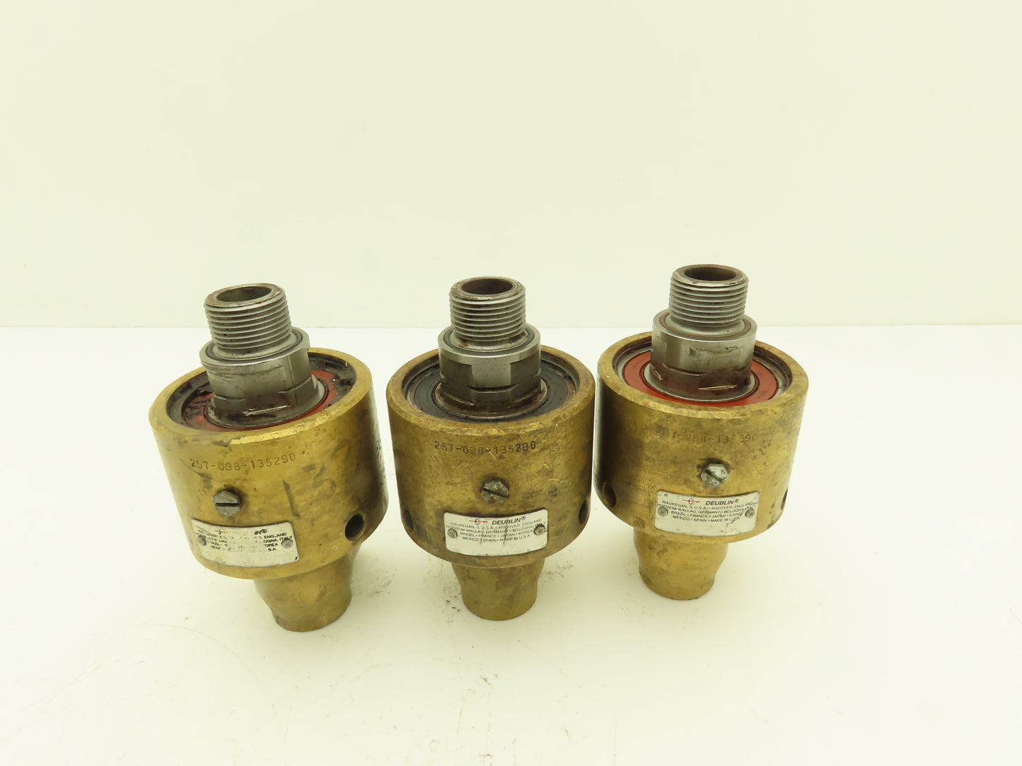 Deublin 257-098-135290 Rotary Union 1"UNS RH x 1/2"NPT  Lot of 3  *Bad Bearings*