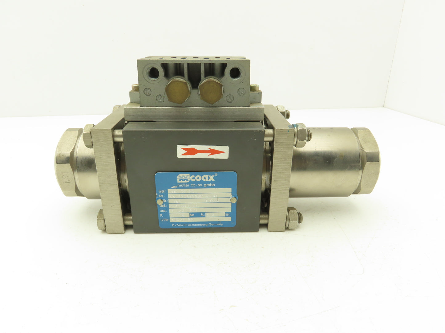 Coax VMK 32 NC Pneumatic Coaxial Valve 2/2-Way Normally Closed 1.5"NPT Steel