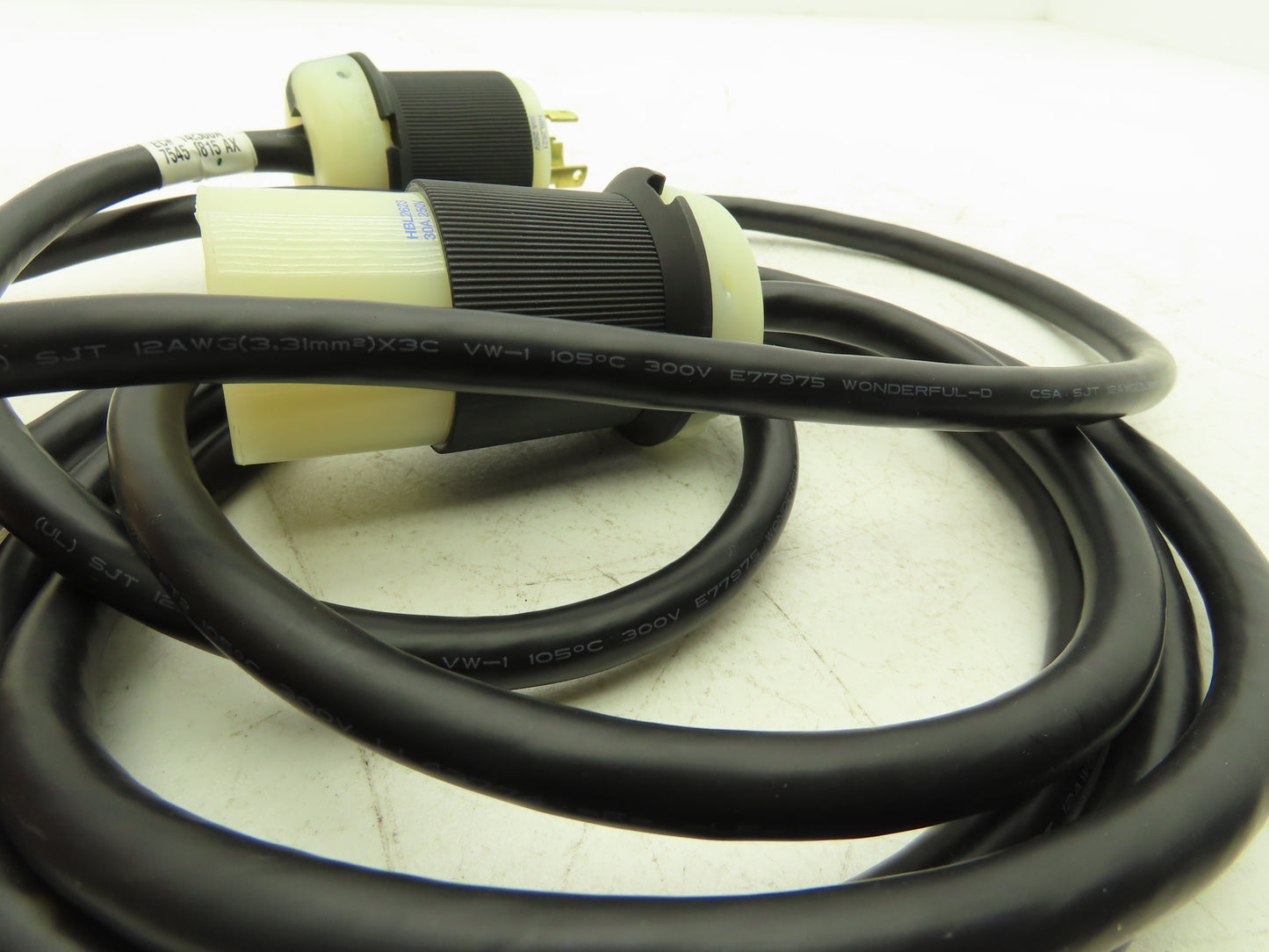 Sun Microsystems 419837-01 Power Extension Cord 12' 30A 250V Twist Lock Lot of 4