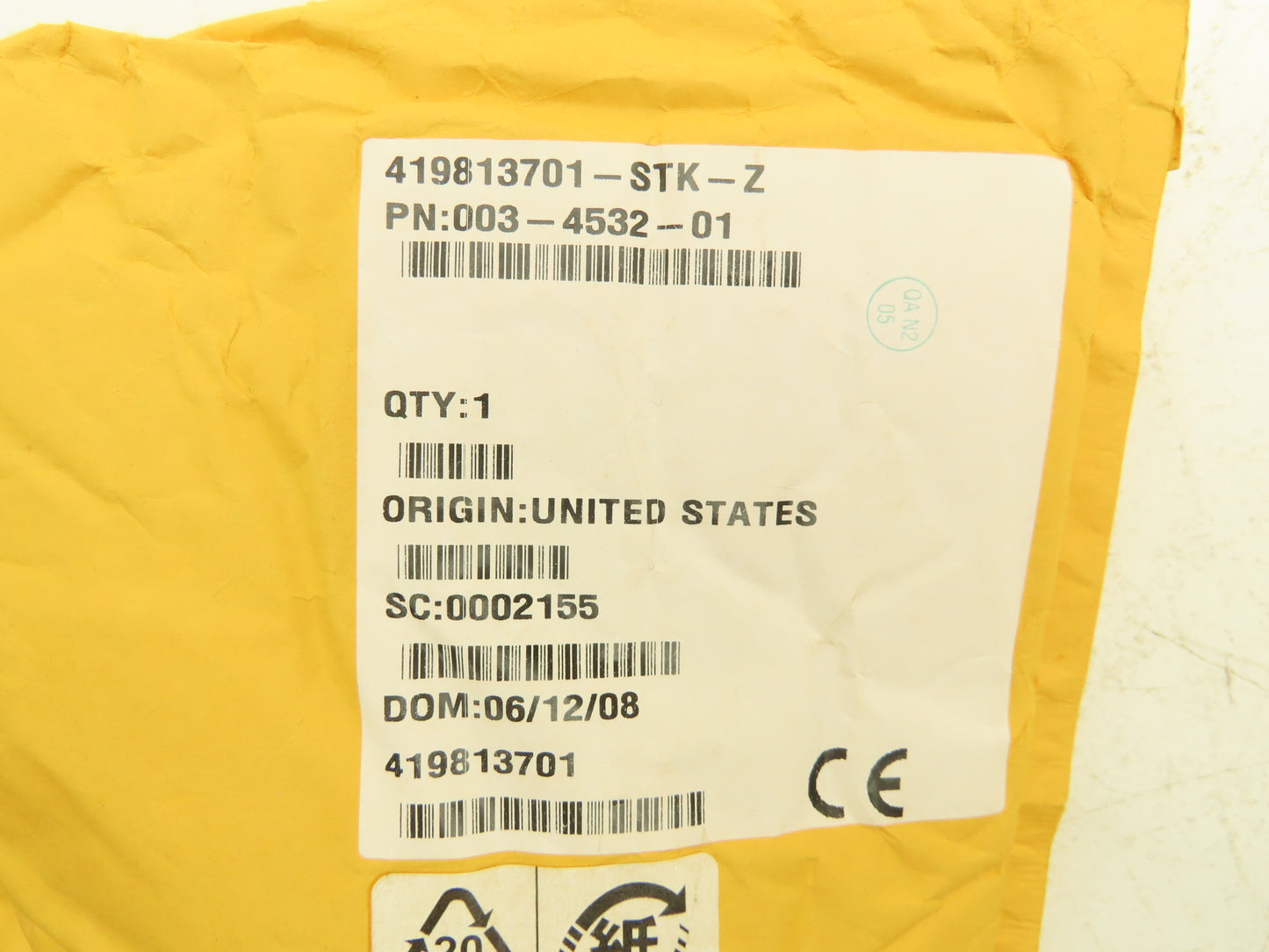 Sun Microsystems 419837-01 Power Extension Cord 12' 30A 250V Twist Lock Lot of 4