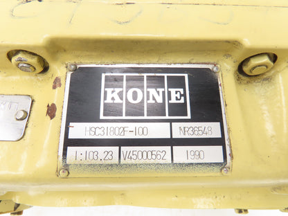 Kone Cranes HSC31802F-100 Gear Reducer 103.23:1 Gearbox Parallel Hollow Shaft