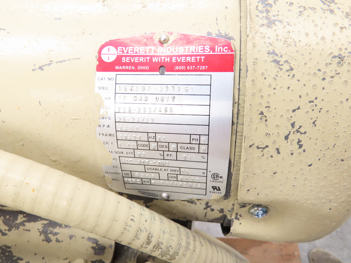 Everett 16-MIT Cut Off Abrasive Metal Saw 16" Blade Exhaust Blower 10Hp 3210 RPM